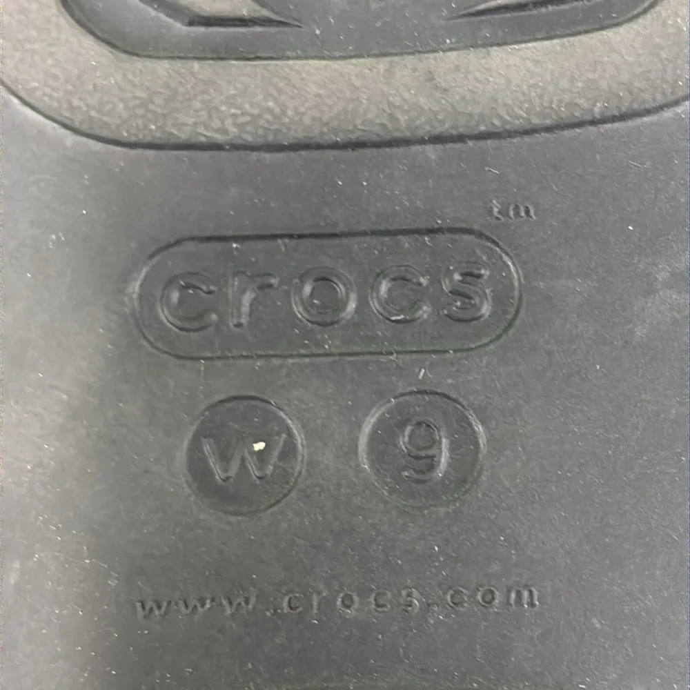 CROCS Black Jeweled Thong Sandals